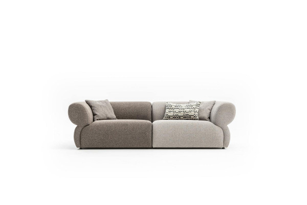 Dīvāns Luxus 3-vietīgs Pelēka mīkstās mēbeles dīvāns Dzīvojamā istaba Trīsvietīga 250 cm.