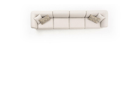 Lieliska gaiši beige pievilcīga 6-vietīga dīvāna ar vienkāršu dizainu no augstas kvalitātes materiāliem.