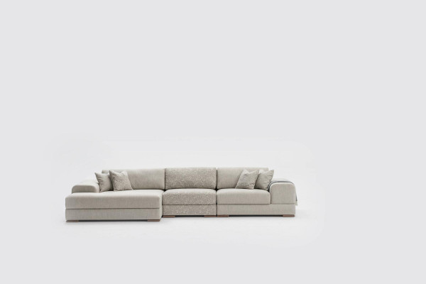 Stūra dīvāns L formas dzīvojamās telpas luksusa pelēka sofa mūsdienīgi mēbeles