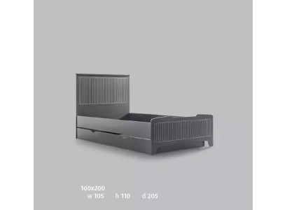 Moderns mēbeļu dizains Bērnu gultiņas Gultas Gulta melna 100x200cm