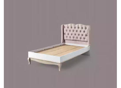 Gultas dizains Chesterfield jauniešu gultiņa koka mēbelēs ar mīkstu polsterējumu 120x200cm