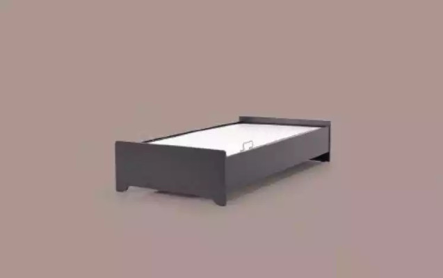 Dizainera bērnu gultas melns gultas jauniešu gultas mēbeles no koka 100x200 cm