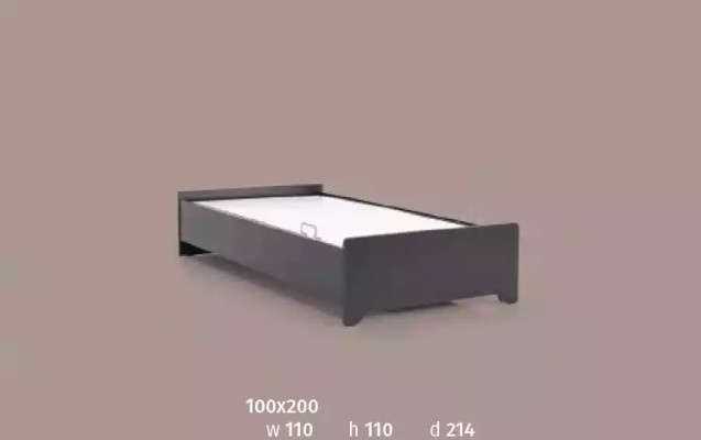 Dizainera bērnu gultas melns gultas jauniešu gultas mēbeles no koka 100x200 cm