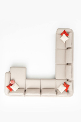 Stūra dīvāns U-formā Dzīvojamā istabā Dīvāns Sofa Polster Sofa Moderns Dzīvojamās zonas iekārtojums