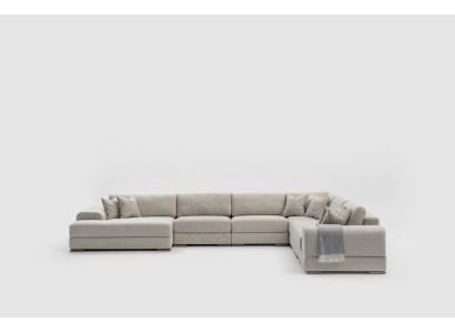 Stūra dīvāns U formā Dzīvojamās istabas dīvāns Sofa Dizains Moderns Mēbeles 150x425x320