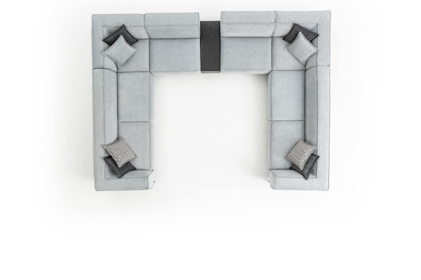 Stūra sofa "U" formas mēbeles dzīvojamā istaba luksusa modernā lielā dīvānā.