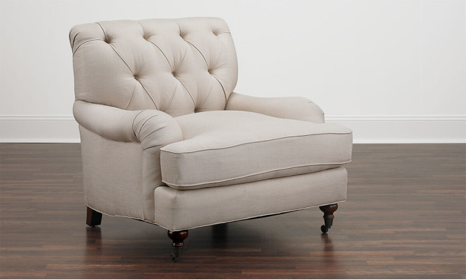 Chesterfield luksusa dīvāns ar auduma pārklājumu, 3+1 vietas.