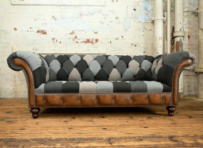 Chesterfield auduma dīvāns 3 vietu dīvāns polstermēbeles dizains luksusa auduma dīvāni Jaunais