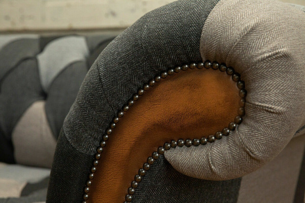 Chesterfield auduma dīvāns 3 vietu dīvāns polstermēbeles dizains luksusa auduma dīvāni Jaunais