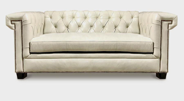 Chesterfield Luxus dīvāns ar ādas polsterējumu, 3 vietas.