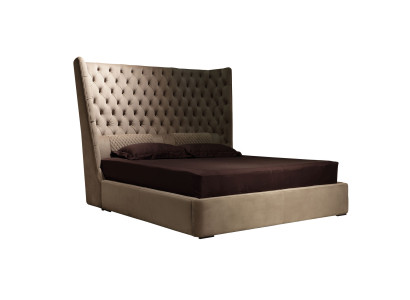 Lielā gultas Chesterfield divvietīgā gulta dizaina viesnīcas samta mēbeles