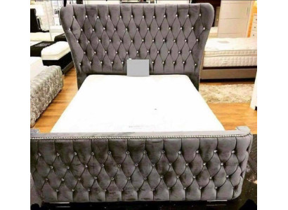 Chesterfield tekstila gultas istabas gultas divguļamais ar polsteri 140/160/180/200 cm.