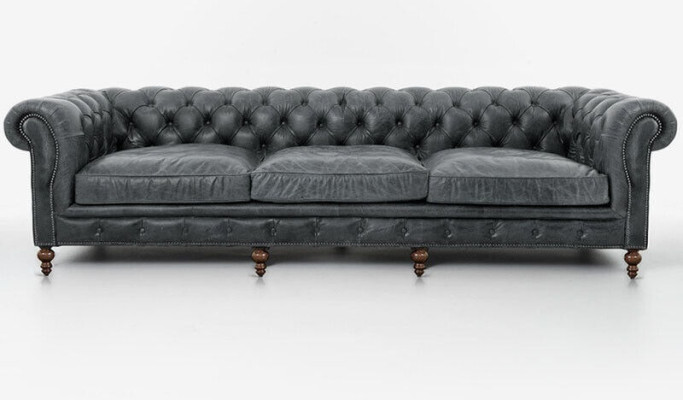 Chesterfield dīvāngarnitūra dīvāns gulta polster 321 vieta ādas dīvāns
