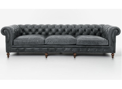 Chesterfield dīvāngarnitūra dīvāns gulta polster 321 vieta ādas dīvāns