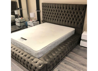 Chesterfield gultas guļamistabai gulta tekstils 180x200cm samts lielas viesnīcas gultas jaunas