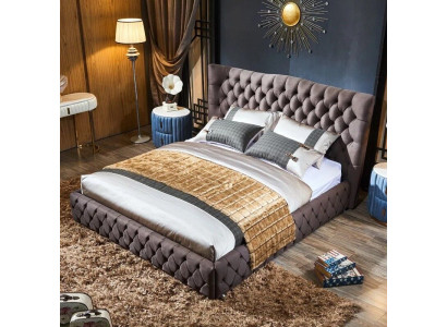Chesterfield Lielā gulta Ar lielu galvu Austiņu gults Pamatnes Divguļamā gulta