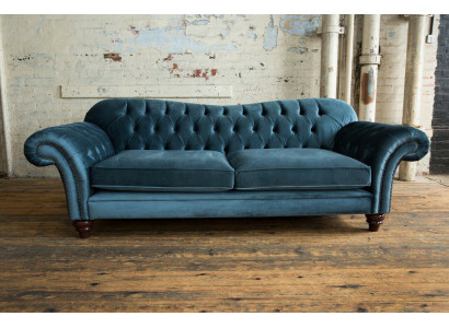 Chesterfield 4 sēdvietu dīvāns, apšuvums tekstils, dīvāni, dzīvojamā istaba, gulta.