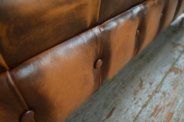 Chesterfield 4 vietu mīkstais dīvāns Moderns stils āda Audums dīvāns Āda