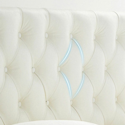 Chesterfield dizainera gulta guļamistabai mākslīgā ādas pārklājs 140/160/180/200 cm