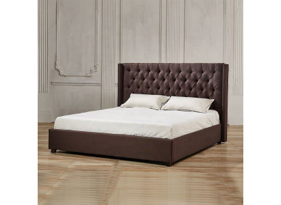 Guļamistabas gulta 200x200cm apseļota gulta Chesterfield tekstila audums