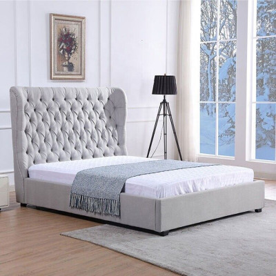Gulta Chesterfield polsterbedzel Luxus guļamistabas dizaina gultas tekstils āda jauns