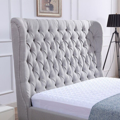 Gulta Chesterfield polsterbedzel Luxus guļamistabas dizaina gultas tekstils āda jauns