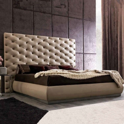 Bezgalīgas sienas paneļi Chesterfield luksusa gulta dizainera divguļamie gulti.