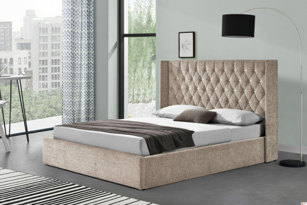 Chesterfield gulta dizaina guļamistaba Angļu gultas 180x200cm tekstils