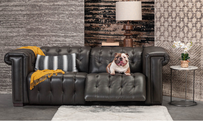 Dizainera melns Chesterfield trīsvietīgais dīvāns 3-vietīgais dzīvojamās istabas dīvāns