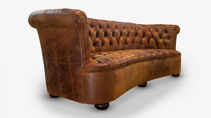 Chesterfield ādas apdare dizains dīvāns luksusa dīvāns klasiskais dīvāns 3-vietīgi jauns