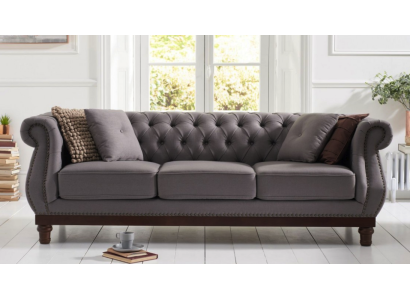 Pelnbaltā Chesterfield stila dīvāna dīvāns apsēdēs auduma dīvāns dizainera 3-vietīgs.