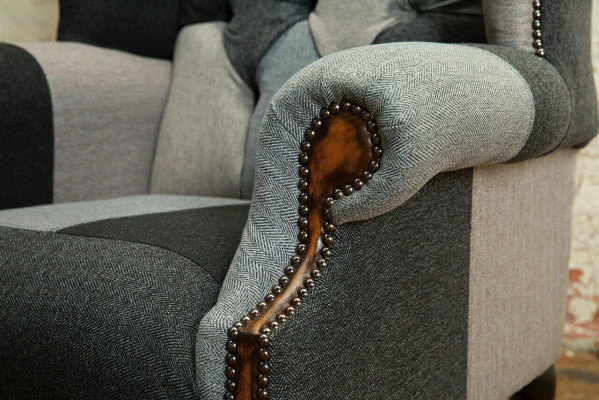 Chesterfield krēsla kluba sāls, dizaineru rokassēde, dīvāns 1 vietas 