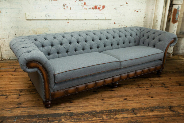Chesterfield ādas dīvāns auduma dīvāns dīvāns kanapējs polster Wohnzimmer pasūtījums