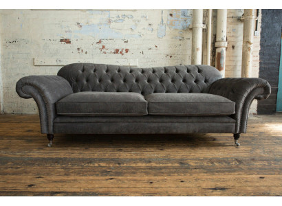 Chesterfield audums dīvāns dīvāns divguļamais komplekts 4 sēdvietu komplekts Moderns dīvāns