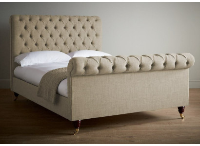 Beidzot luksusa velvēna auduma divguļamā gultas Chesterfield klasiskais dizains ir jaunas.