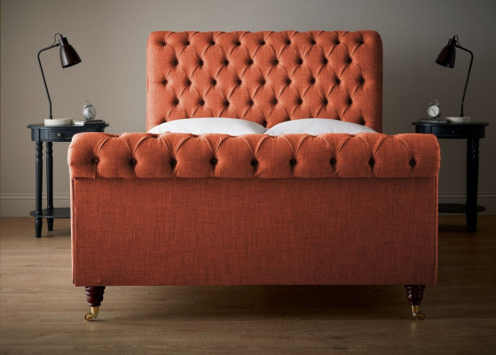 Chesterfield sarkanā gultas elegantais Chesterfield divguļamais galds dizainera mēbeles