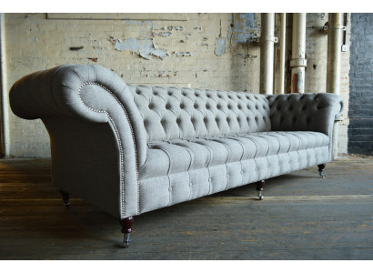Tekstilu dīvāns Auduma dīvāns Chesterfield lielie dīvāni xxl dīvāni Sēžamkrēsls 265cm apdare