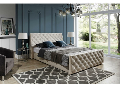 Chesterfield gulta, gultas apdares ādas 180x200cm, polster mājas dizains ādas viesnīcas mēbeles