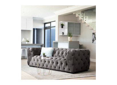 Peleks "Chesterfield" trijos vietu dīvāns Ar polsterētu stilu Mēbeles