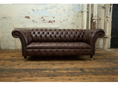Brūns Chesterfield dīvāns Luksusa dīvāns dizainera mēbele