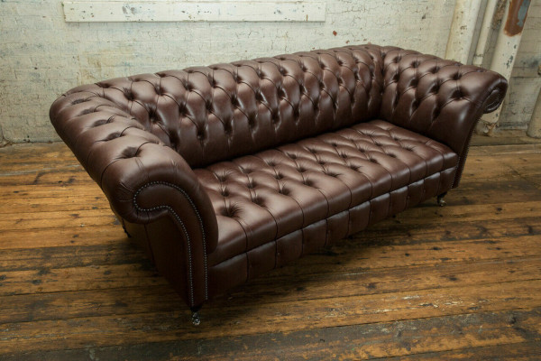 Brūns Chesterfield dīvāns Luksusa dīvāns dizainera mēbele
