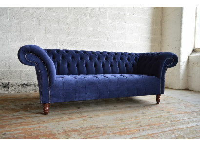 Zils Chesterfield dīvāns dīvāna dizains polster mēbeles dīvāns audumi audums āda