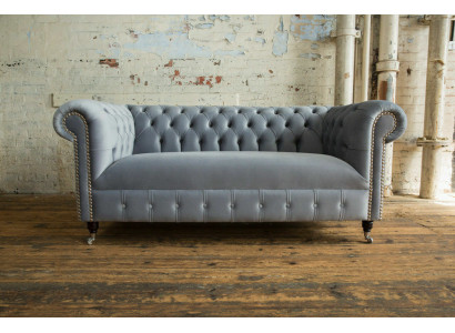 Peleks čelačesterfielda 3-vietīgā mūsdienu dzīvojamā istabas sofa
