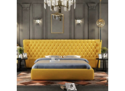XXL Lielais sienas paneļa gultas Chesterfield viesnīcas luksu dizains gultas 200x200cm jauns