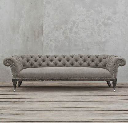 Chesterfield dīvāns ar auduma vai ādas pārklājumu, 4-vietīga auduma dīvānu komplekts.