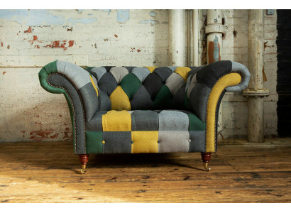 Krāsains Chesterfield vienvietīgs moderns dzīvojamās istabas krēsls
