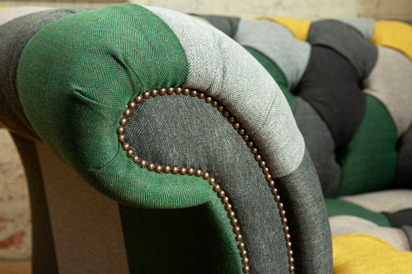 Krāsains Chesterfield vienvietīgs moderns dzīvojamās istabas krēsls