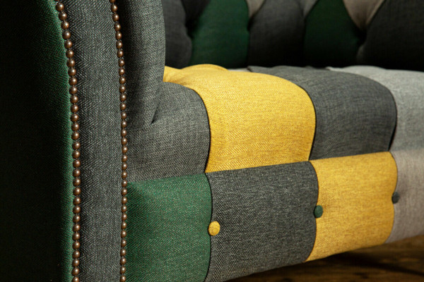 Krāsains Chesterfield vienvietīgs moderns dzīvojamās istabas krēsls