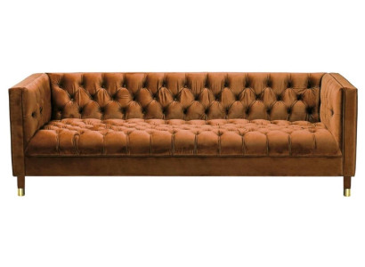 Oranžais dīvāns Chesterfield dīvānā audums auduma dīvāni luksusa mēbeles 4-vietīgi.