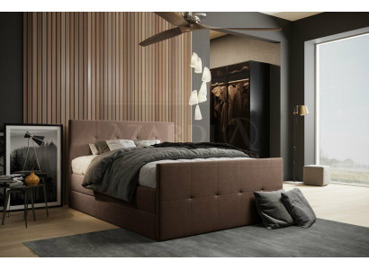 Chesterfield gultas apģērbs divvietīga gulta xxl dizaina luksusa boxspring gulta.